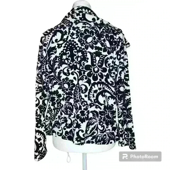 Onque Casual women's soft terry zip up lightweight jacket size petite medium - Picture 2 of 6